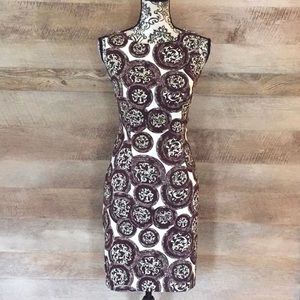 Kim Rogers Chocolate Medallion Shift Dress